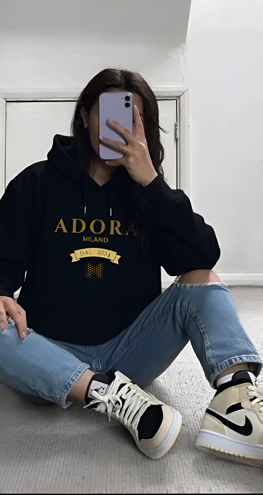 Adora Milano Unisex Front & Back Printing Cotton Hoodie