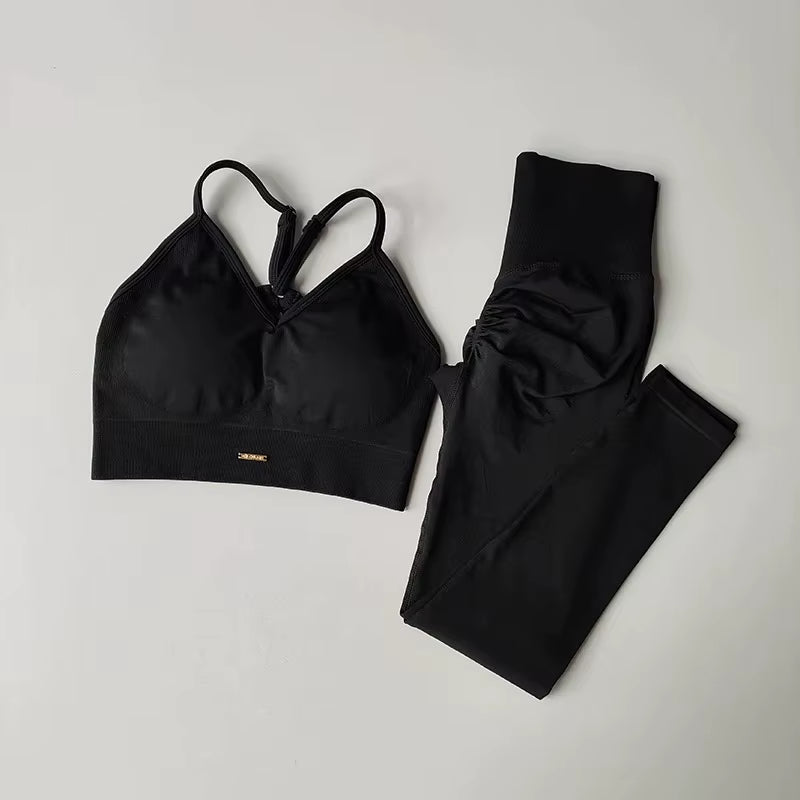 Peach High-Waisted Hip-Lifting Women'S Exercise Suit Shockproof Yoga Fitness Clothes for Running and Styling