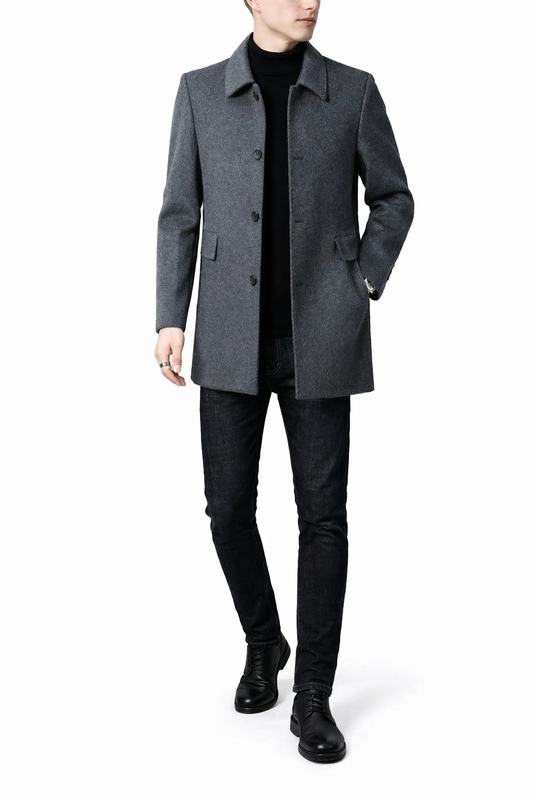 Adora Milano Coat Men's Four Seasons Lapel Wool Jacket